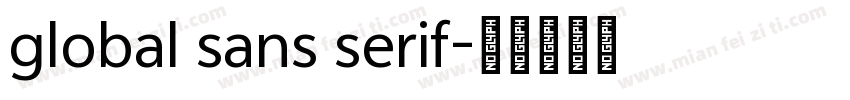 global sans serif字体转换